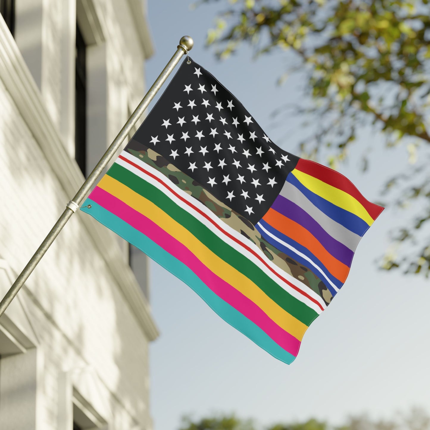 30'' × 40'' USA All Thin Lines American Flag with Grommets