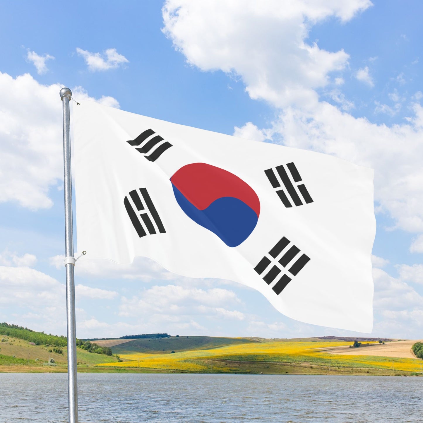South Korea Flag with Grommets