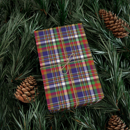 Christmas Purple & Black Baltimore MD Plaid Gift Wrapping Paper Roll