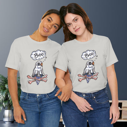 Ghost Lovebird Boo! Hand-Drawn & Hand-Colored Tee