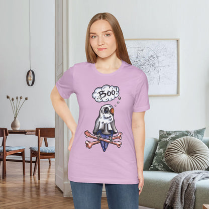 Ghost Lovebird Boo! Hand-Drawn & Hand-Colored Tee