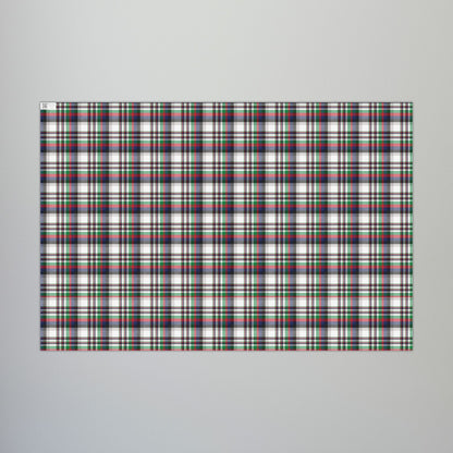 Christmas White & Black Chicago IL Plaid Gift Wrapping Paper Roll