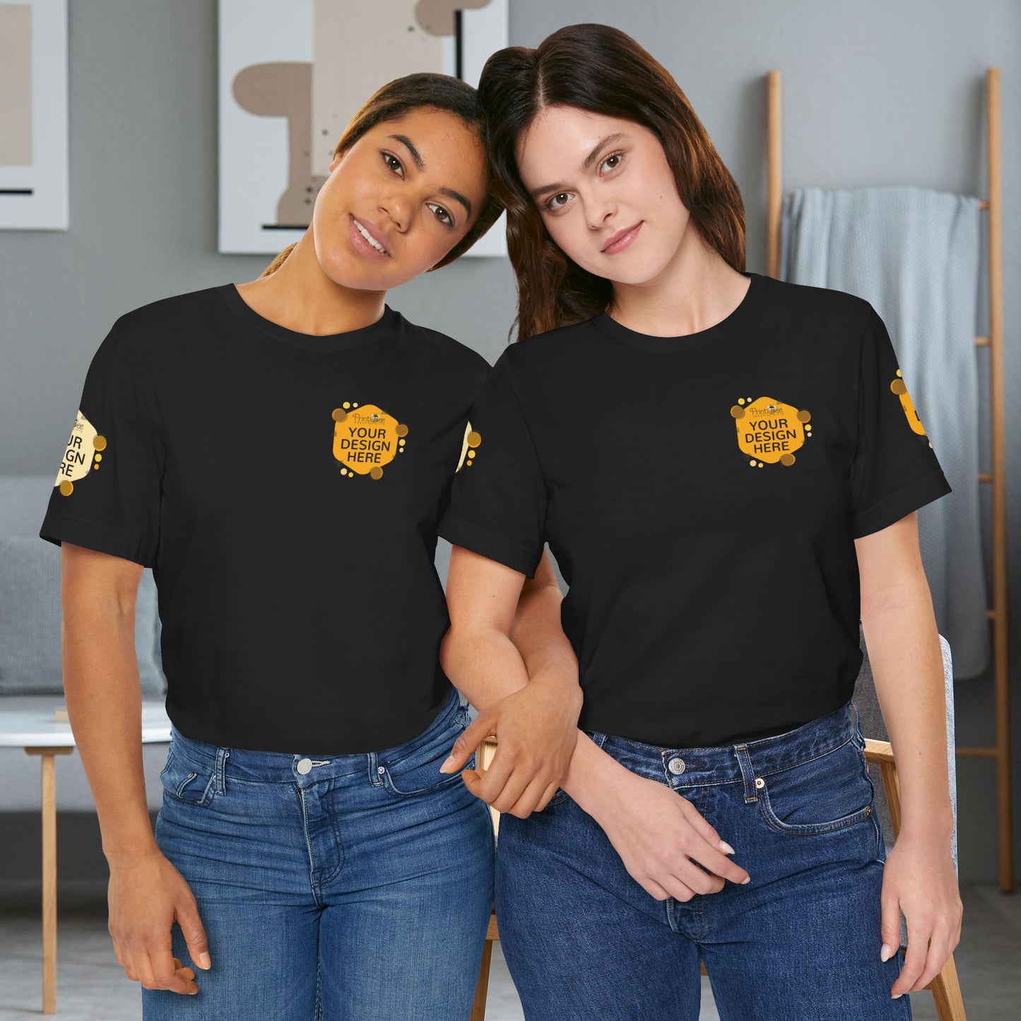 Custom White, Black & Grey Tees for BELLA+CANVAS® 3001