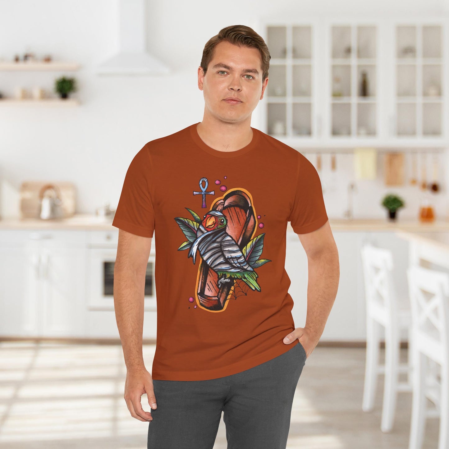 Mummy Lovebird Hand-Drawn & Hand-Colored Tee
