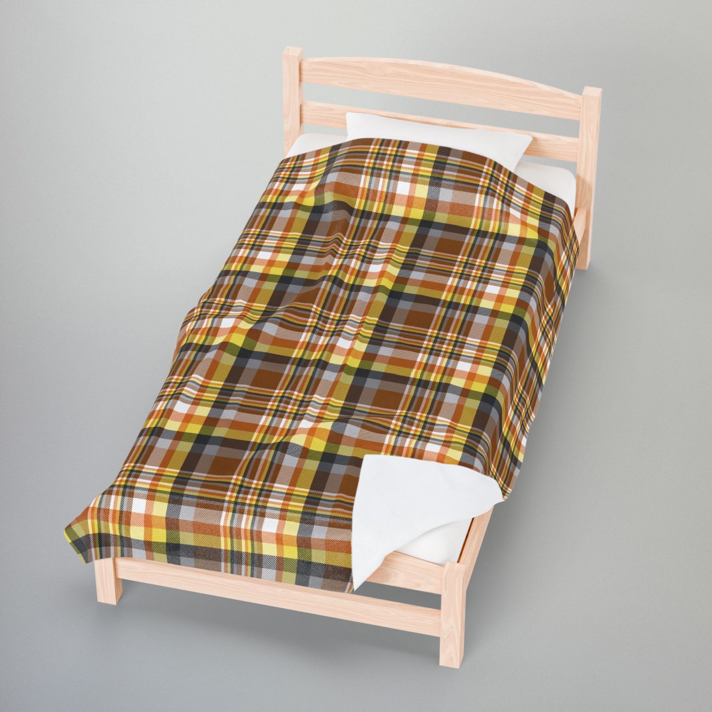 Bear Pride Plaid Velveteen Plush Blanket