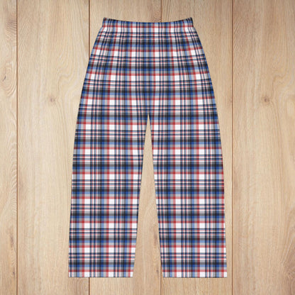 Men’s White, Grey, Red & Blue Gurnee IL Pajama Pants