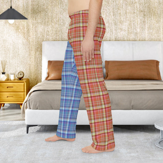 Men’s Half Red, Half Blue Plaid Orlando FL Pajama Pants
