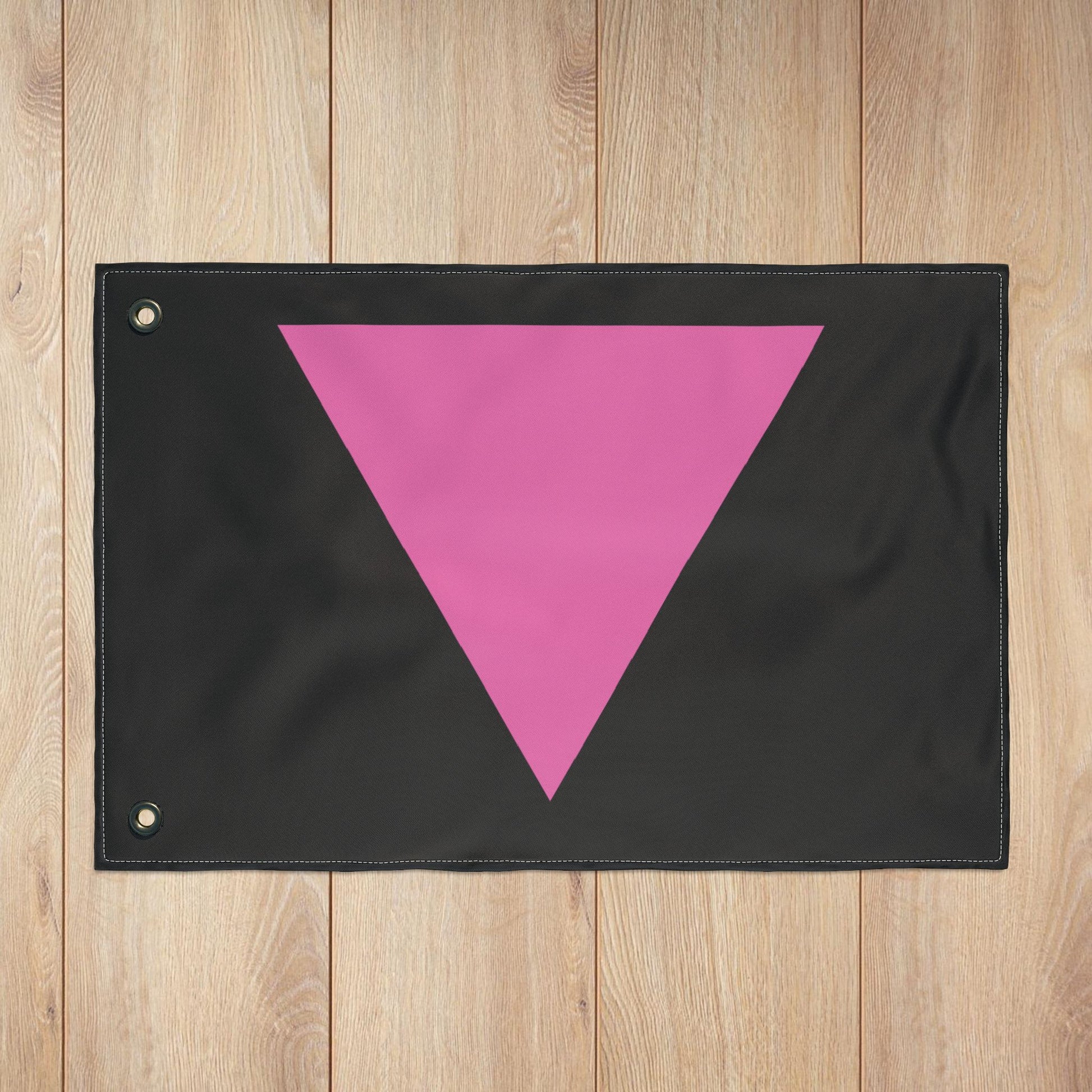 Lesbian Pride Double-Sided Pink Triangle Flag with Grommets