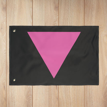 Lesbian Pride Double-Sided Pink Triangle Flag with Grommets