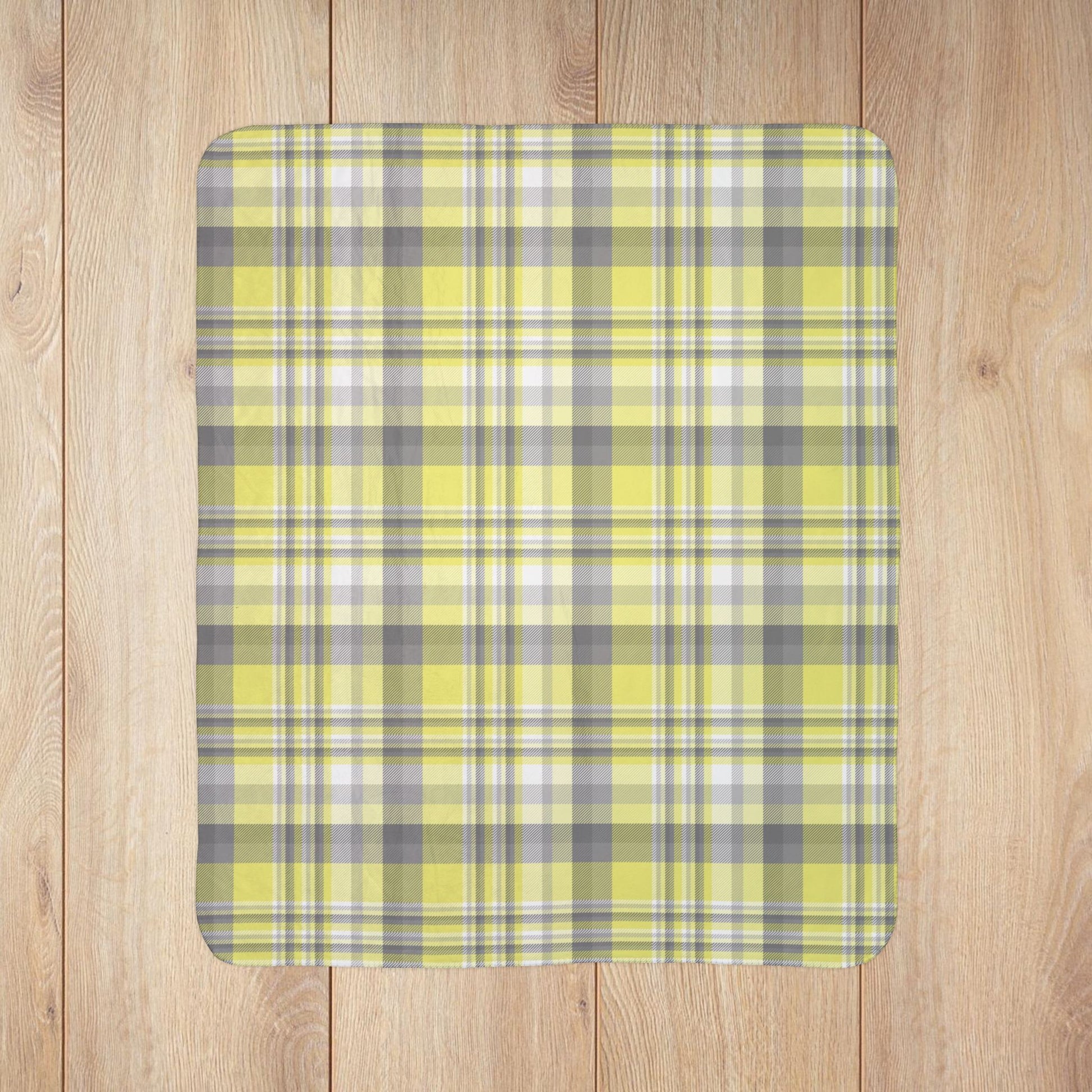 Demigender Pride Plaid Fleece Sherpa Blanket