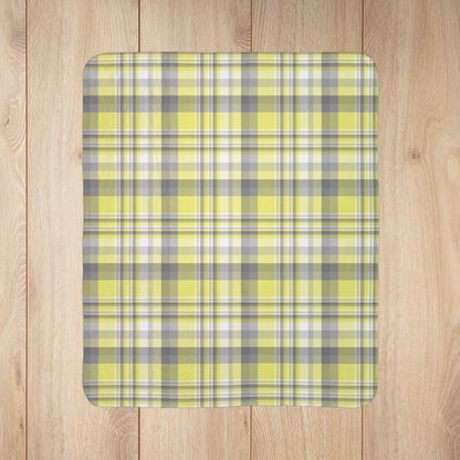 Demigender Pride Plaid Fleece Sherpa Blanket