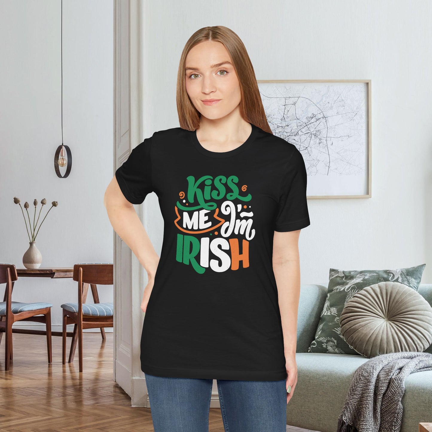 Black Kiss Me I'm Irish St. Patrick's Day Tee