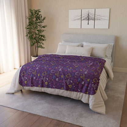 Bigender Yellow Pride Halloween Fleece Sherpa Blanket