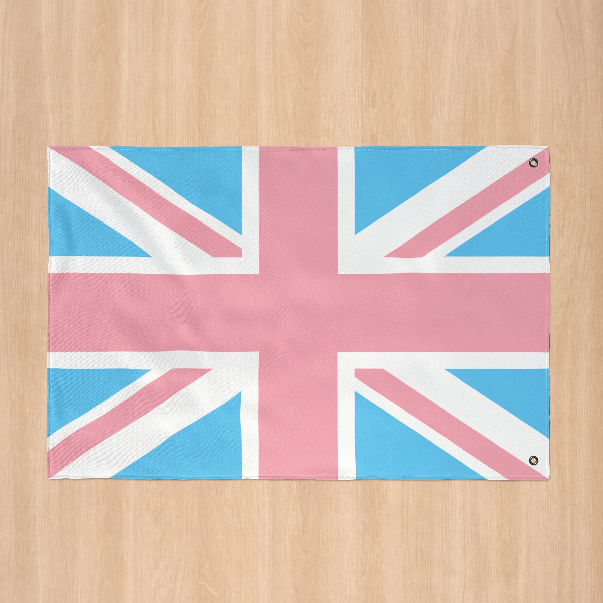 UK Transgender Pride Flag with Grommets