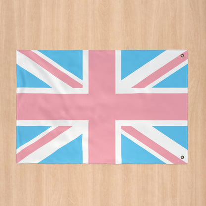 UK Transgender Pride Flag with Grommets