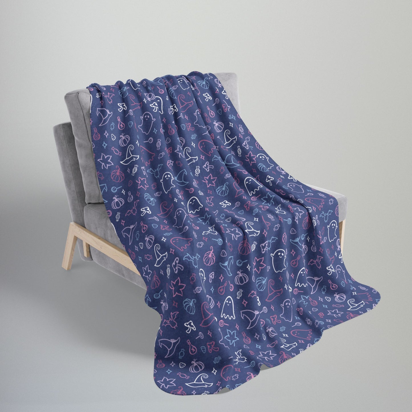Bigender Pride Halloween Fleece Sherpa Blanket