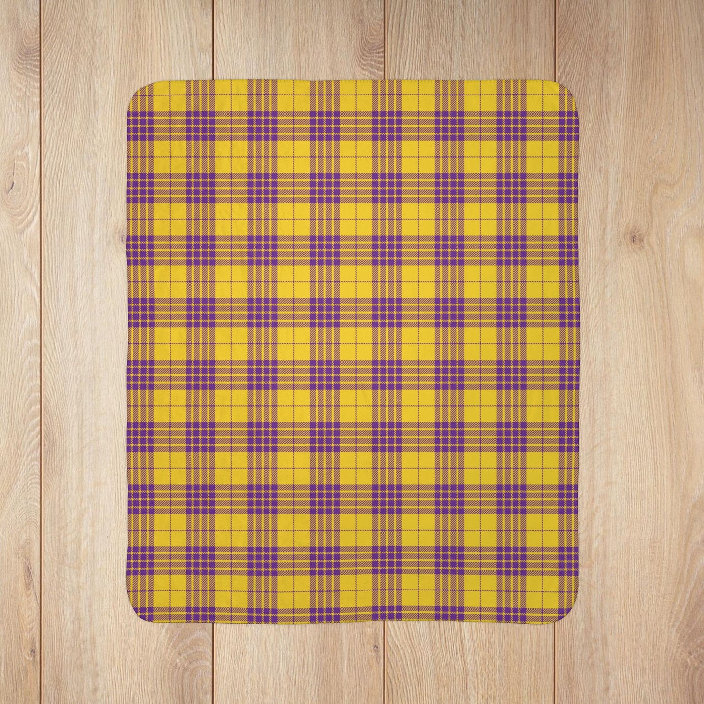 Plaid Intersex Pride Fleece Sherpa Blanket