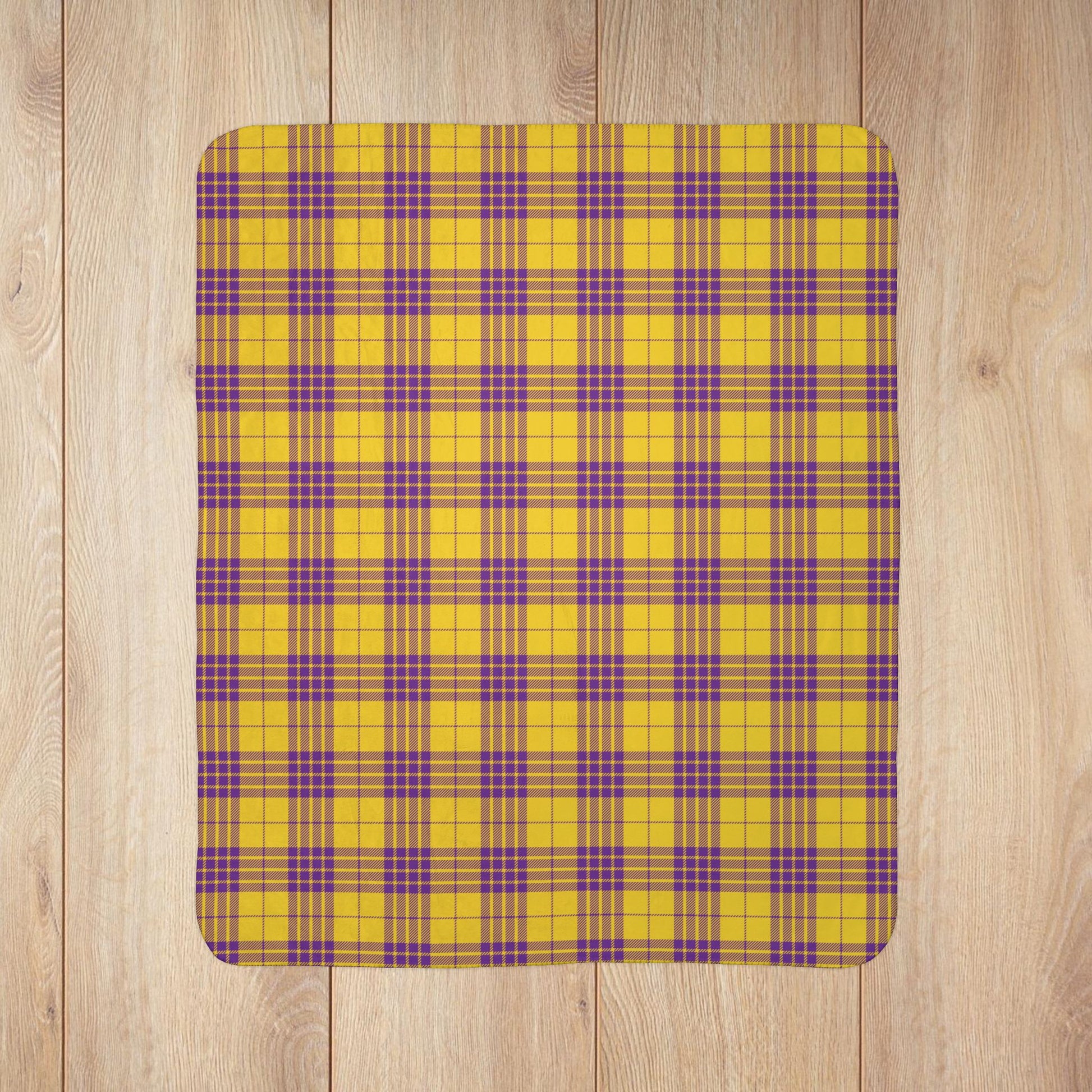 Plaid Intersex Pride Fleece Sherpa Blanket