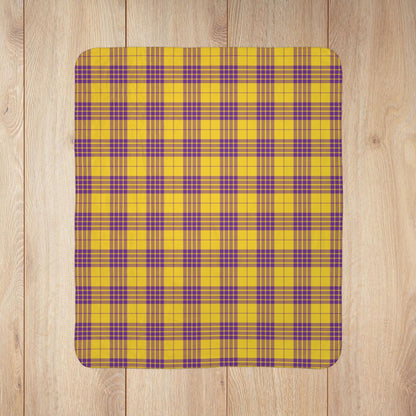 Plaid Intersex Pride Fleece Sherpa Blanket