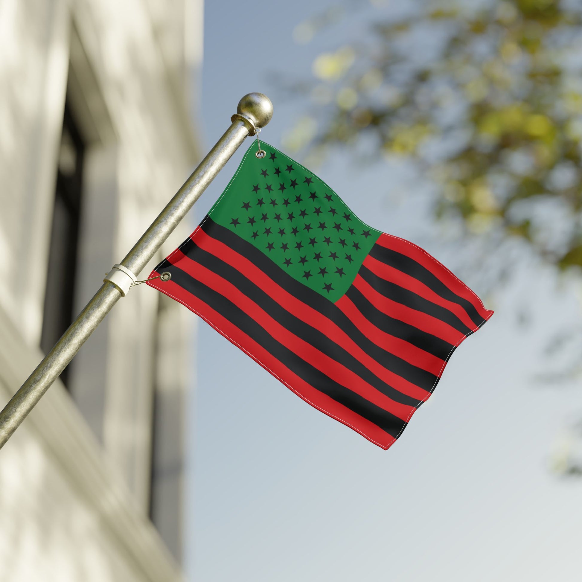 12'' × 18'' USA African American Flag with Grommets