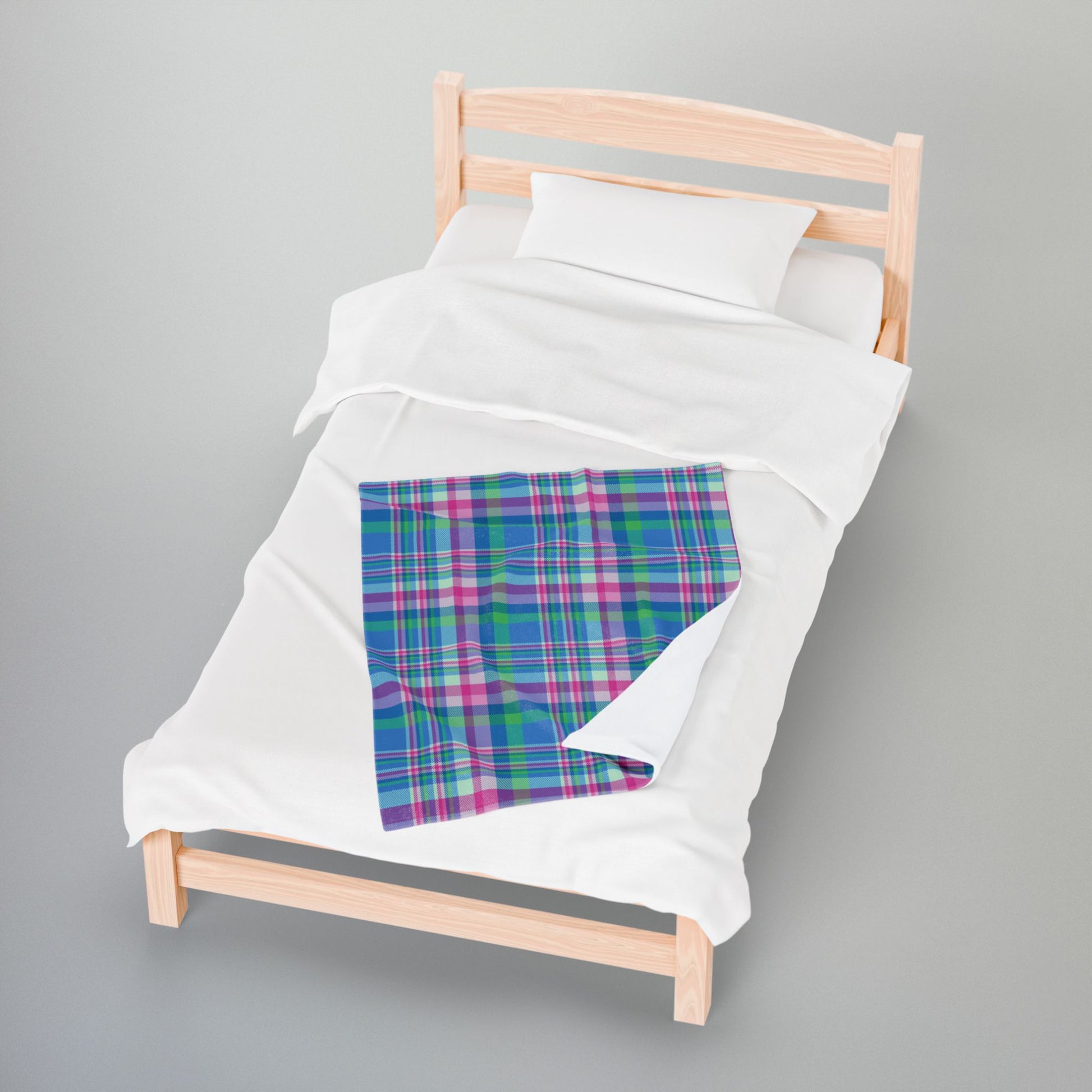Polysexual Pride Plaid Velveteen Plush Blanket
