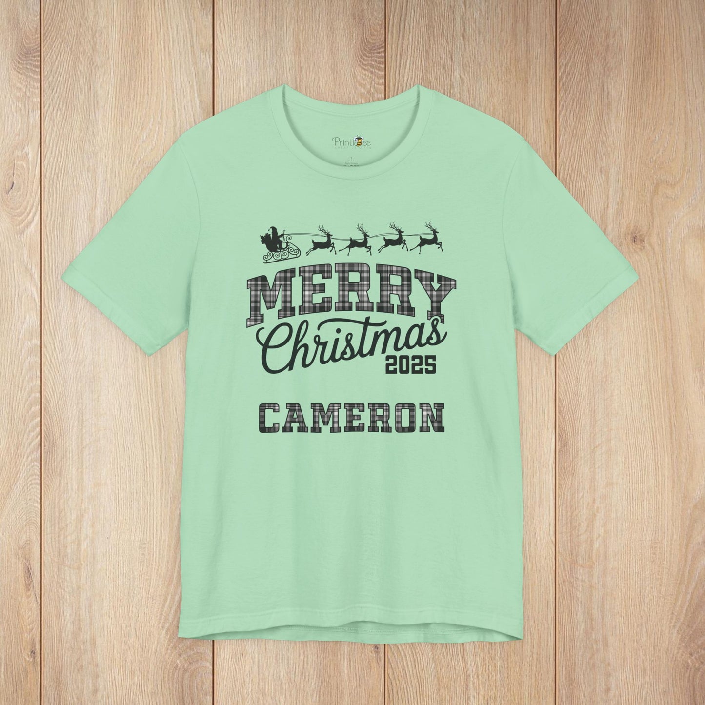 Custom Christmas Pride Plaid Pajama Tee Top