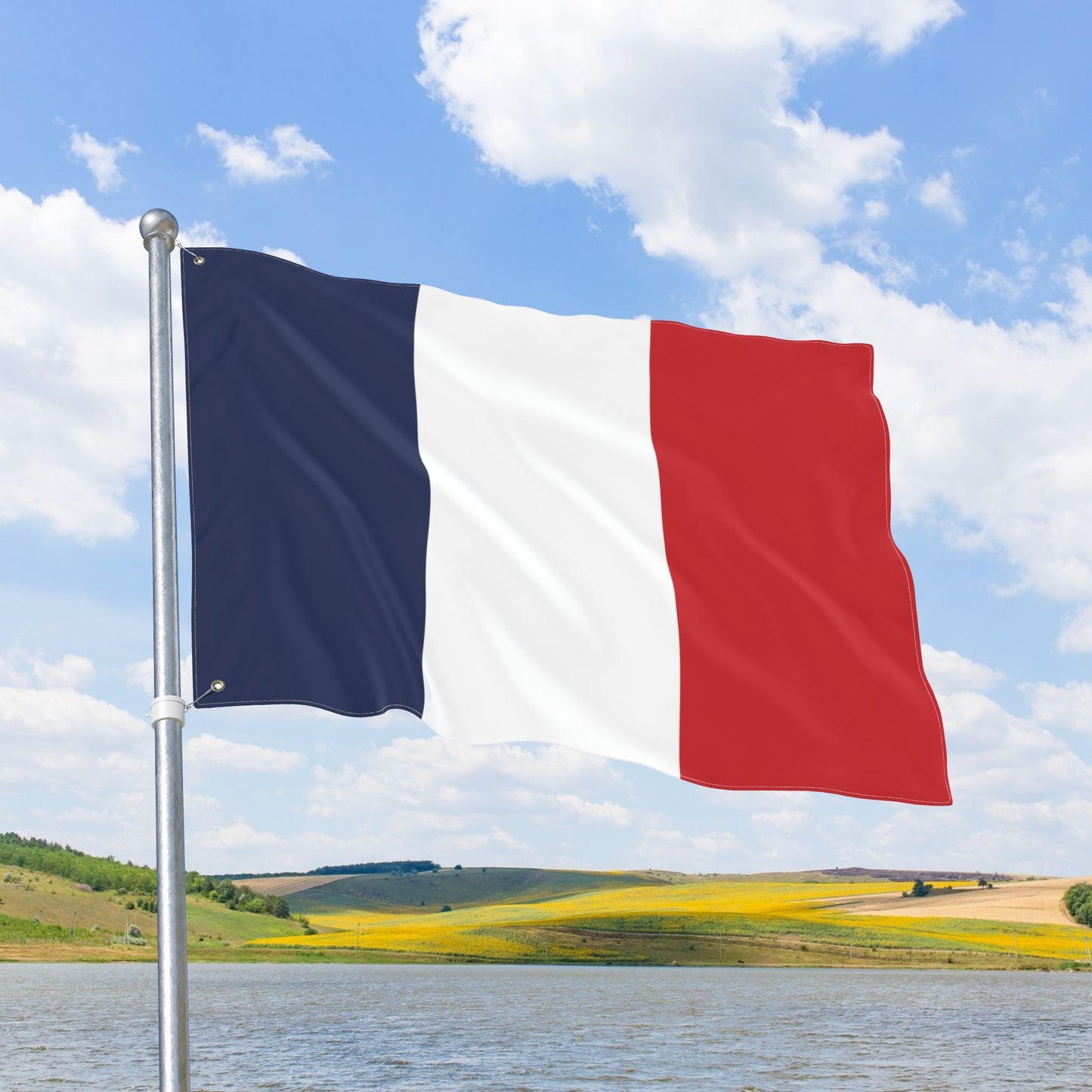 France Flag with Grommets