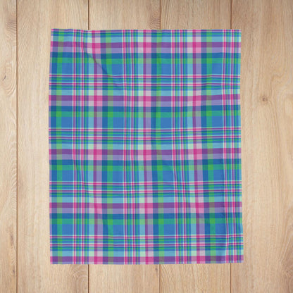 Polysexual Pride Plaid Velveteen Plush Blanket