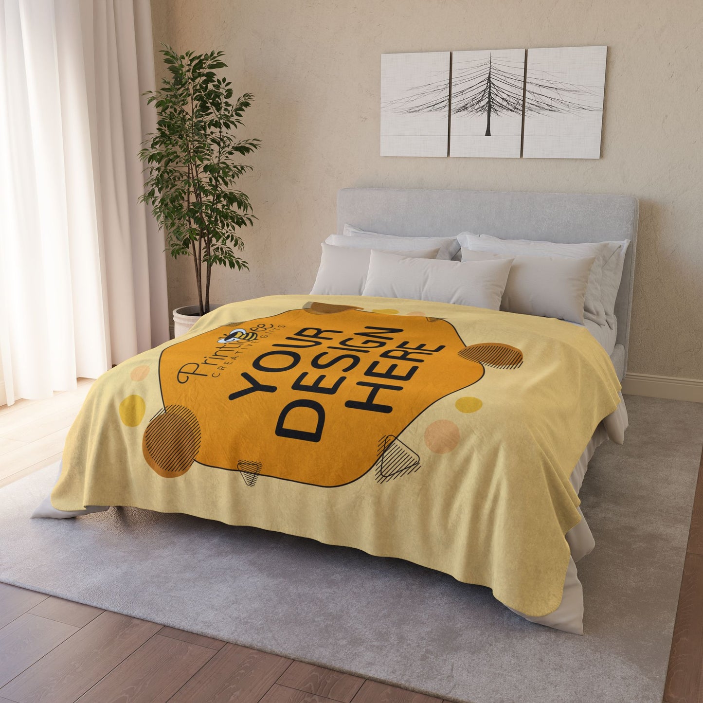 50" × 60" Custom Fleece Sherpa Blanket