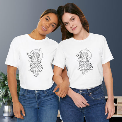 Bride of Frankenstein Lovebird, Line Art Tee