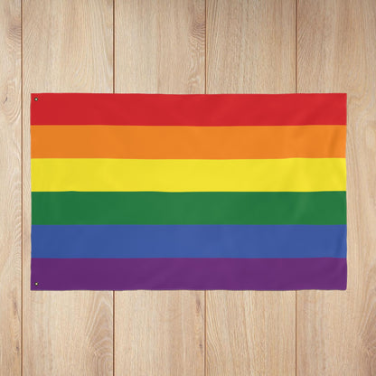Rainbow Pride Double-Sided Flag with Grommets