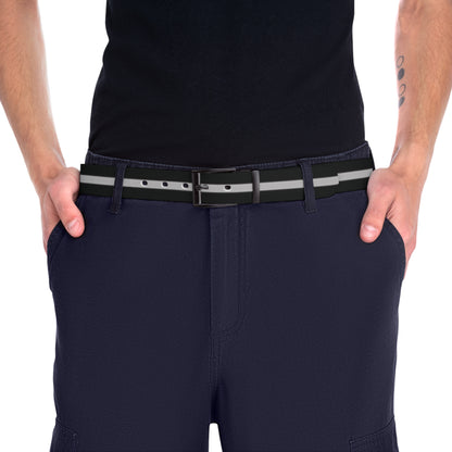 Thin Silver Line Flag Belt