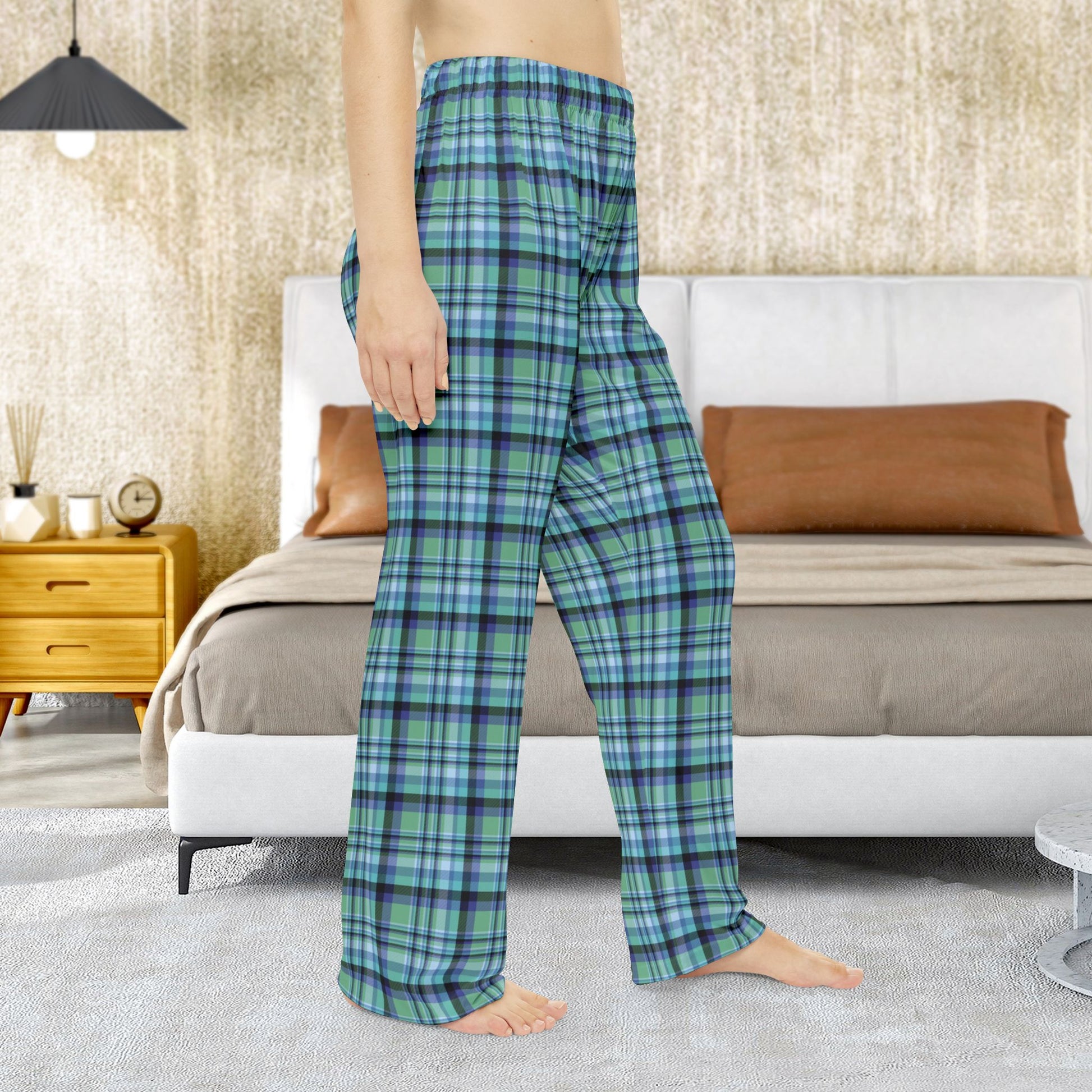Women’s Green & Purple West Mifflin PA Plaid Pajama Pants