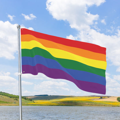 Rainbow Pride Double-Sided Flag with Grommets