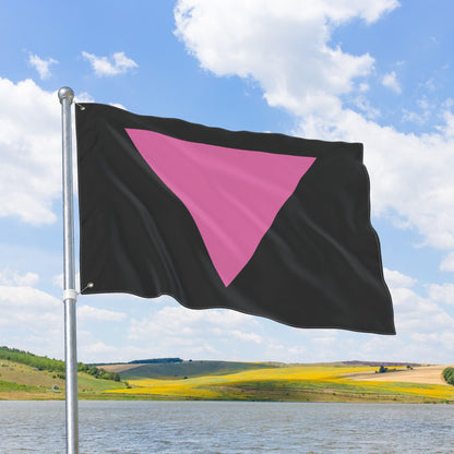 Lesbian Pride Double-Sided Pink Triangle Flag with Grommets