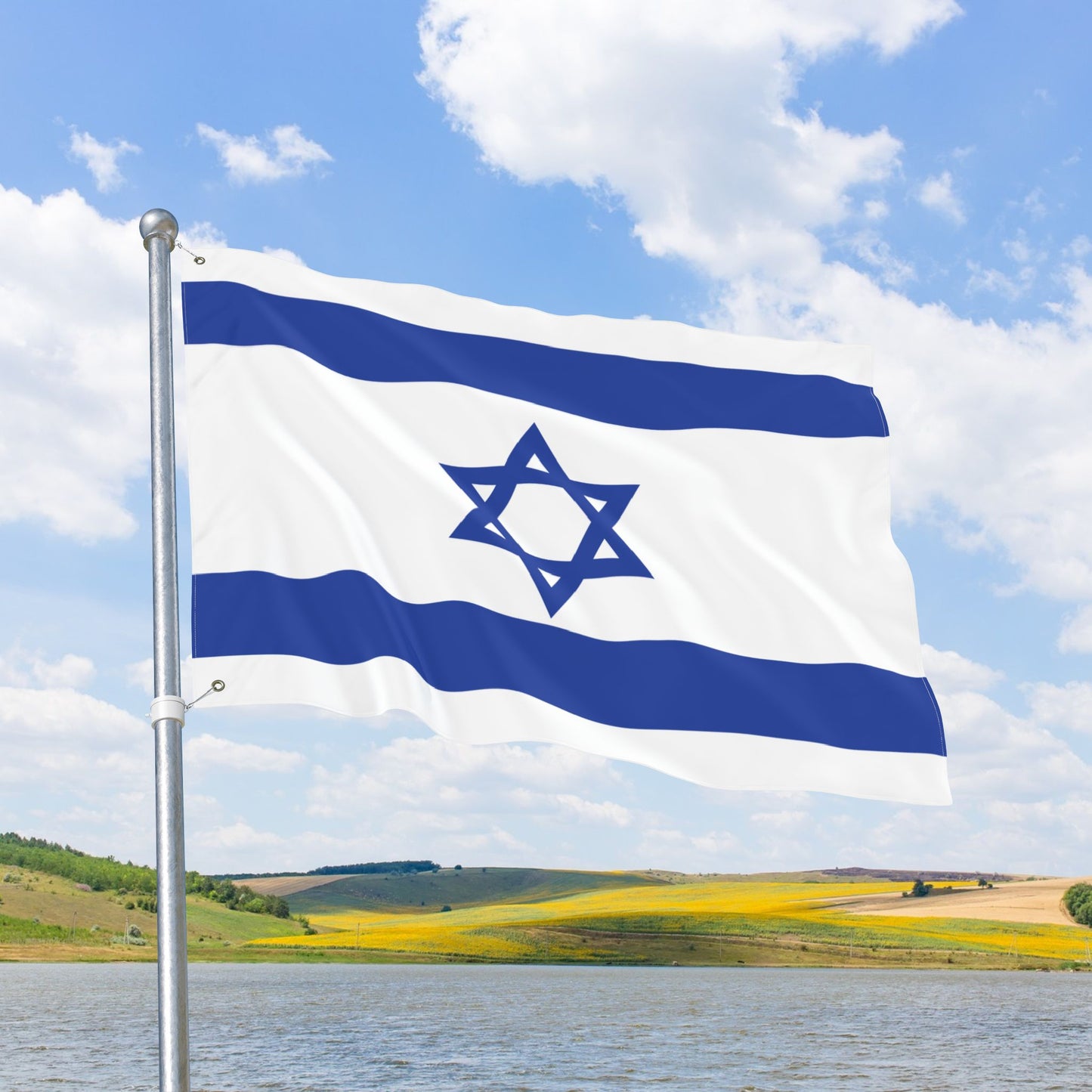 Israel Flag with Grommets