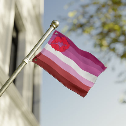 12'' × 18'' Lipstick Lesbian Pink Pride Flag with Grommets