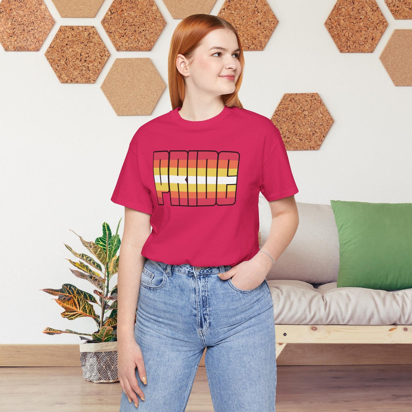 Fuchsia Non-Binary Girl Pride Tee