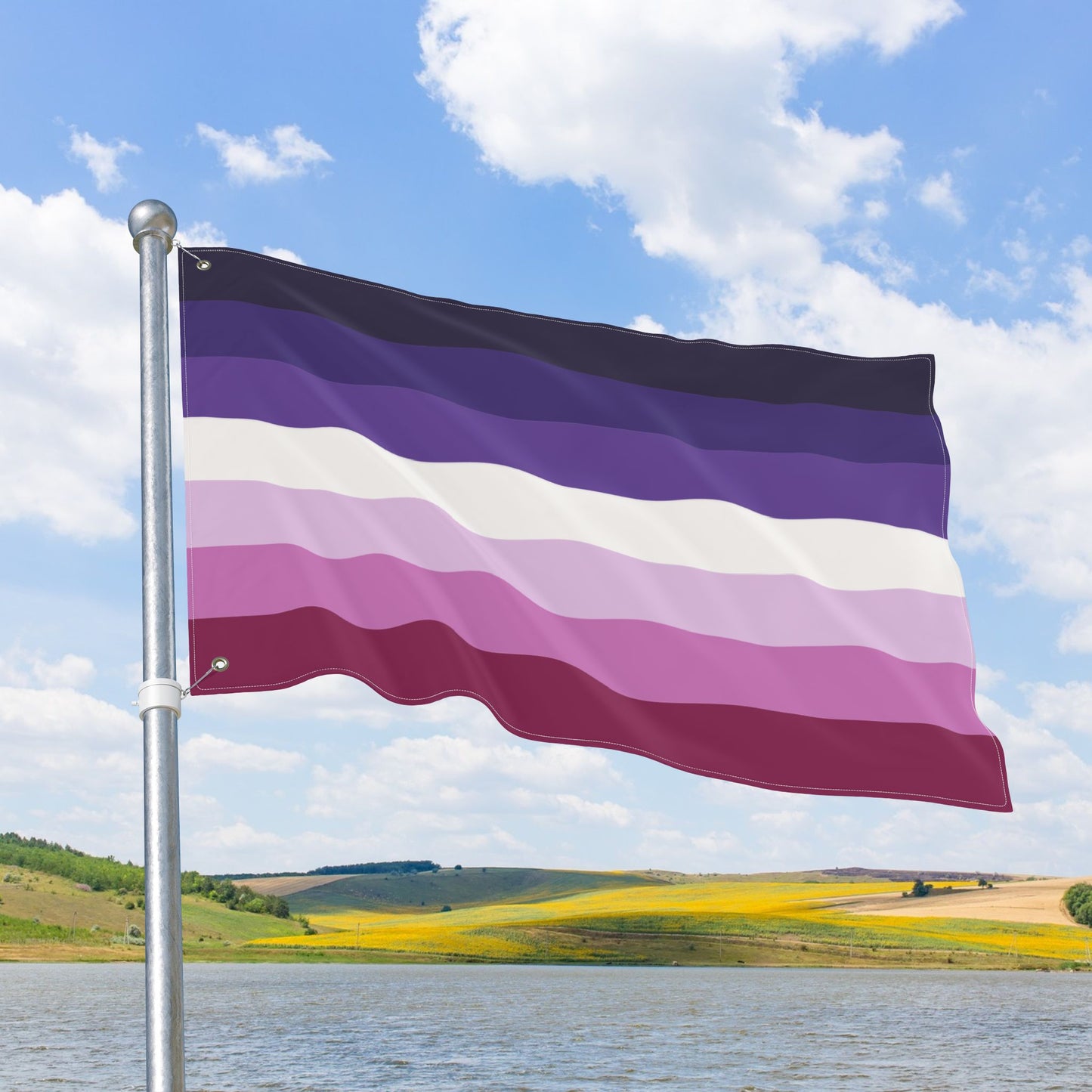 Butch Lesbian Purple Double-Sided Pride Flag with Grommets