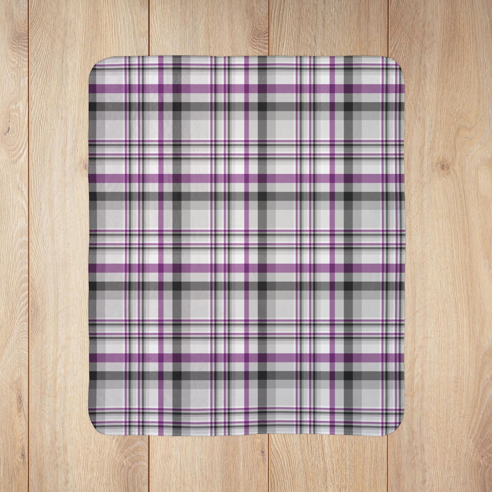 Asexual Pride Plaid Fleece Sherpa Blanket