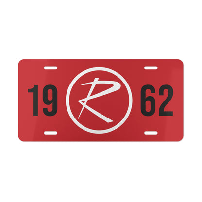 Rambler White Logo Black Year Red Custom Vanity Plates