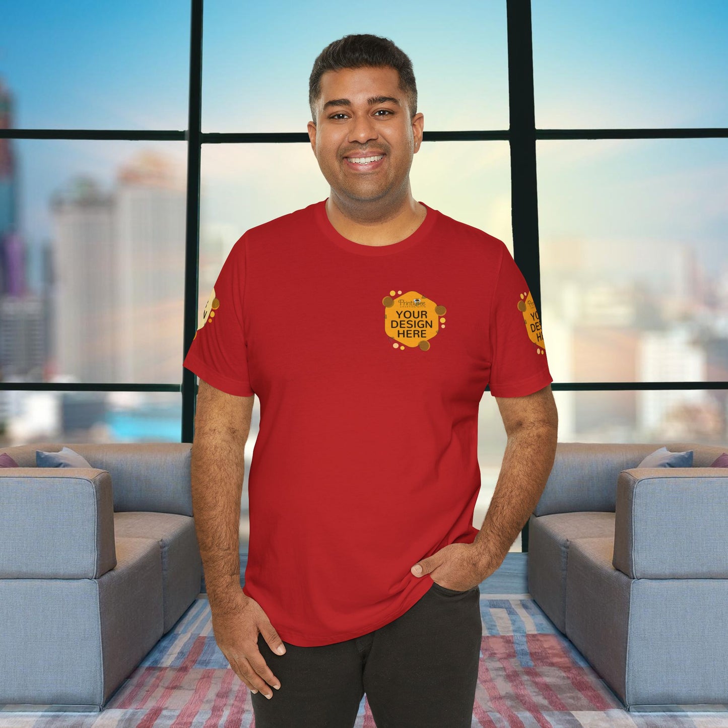 Red Custom Reds, Browns & Cream Tees for BELLA+CANVAS® 3001