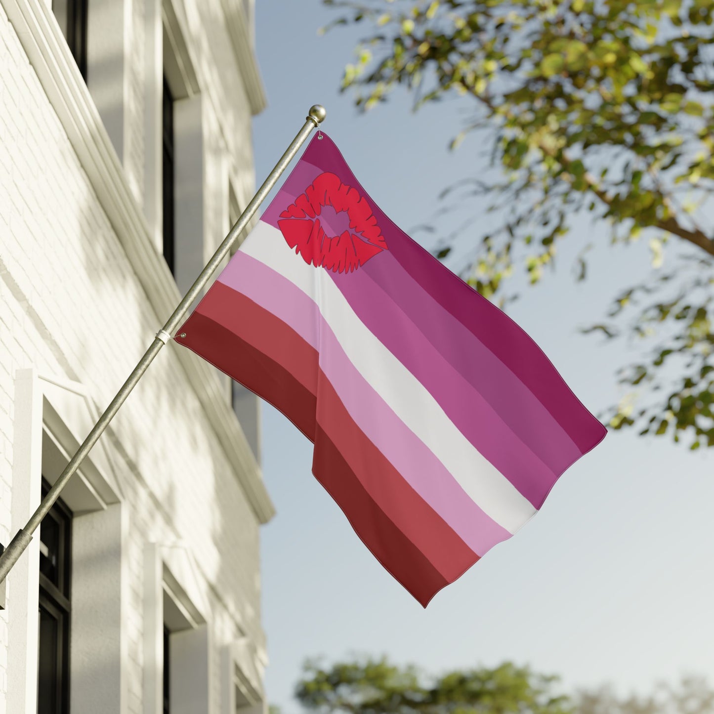 36'' × 60'' Lipstick Lesbian Pink Pride Flag with Grommets
