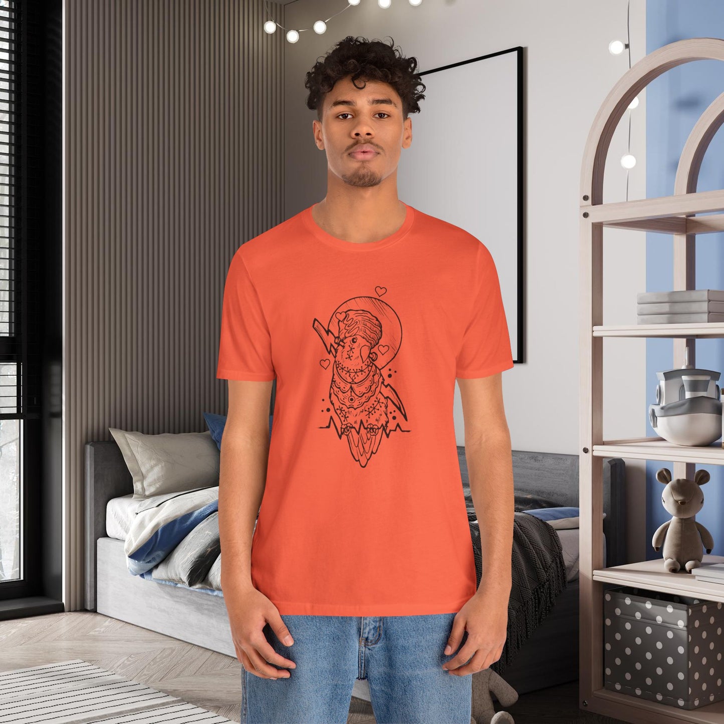 Bride of Frankenstein Lovebird, Line Art Tee