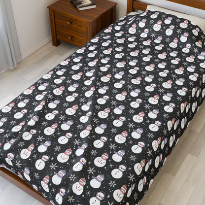 Cupioromantic Pride Snowmen Velveteen Plush Blanket