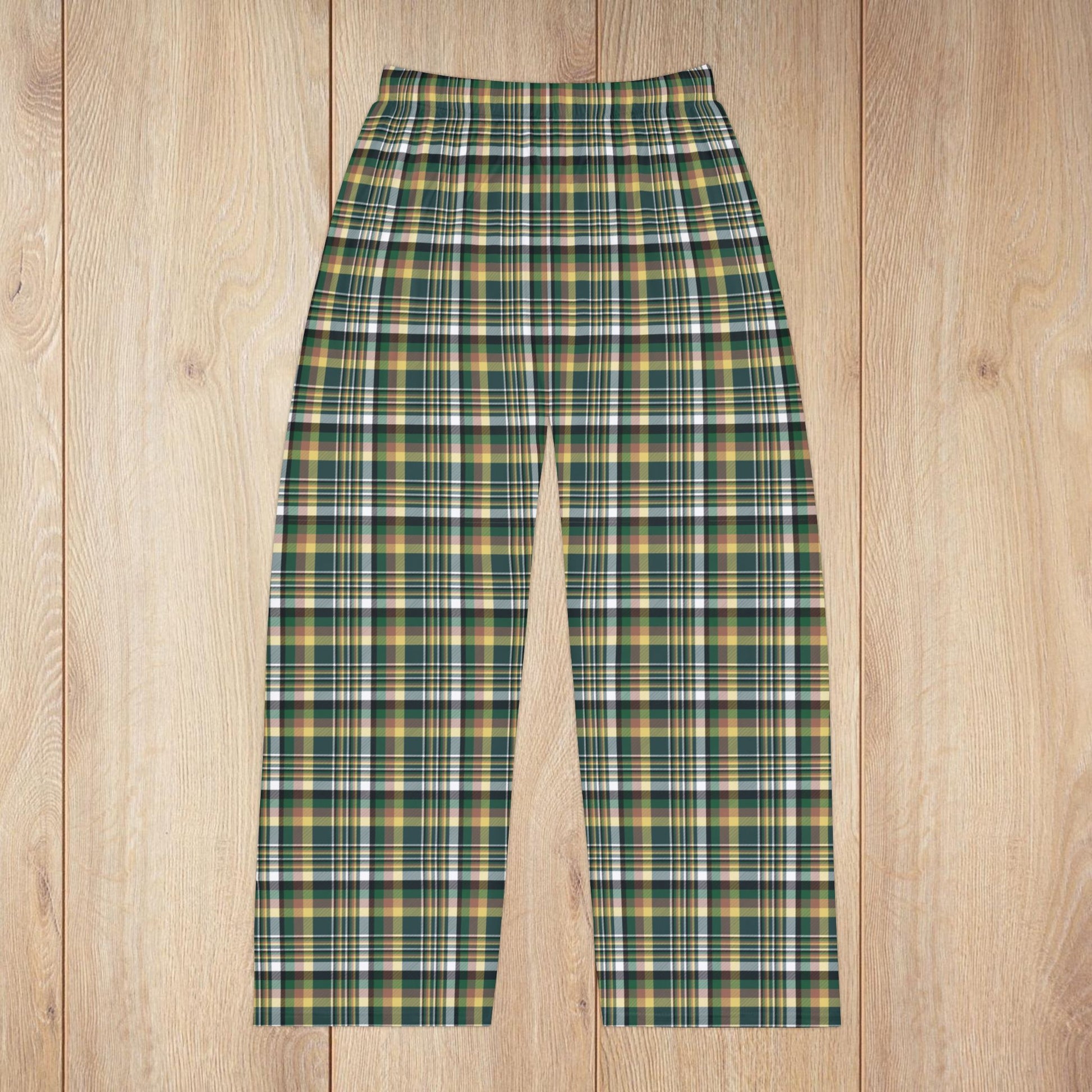 Men’s Green, White & Yellow Gurnee IL Pajama Pants