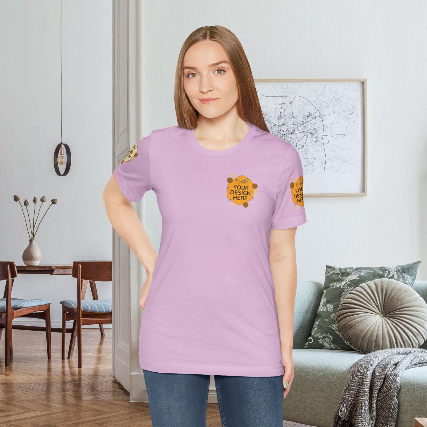 Custom Pink & Purple Tees for BELLA+CANVAS® 3001