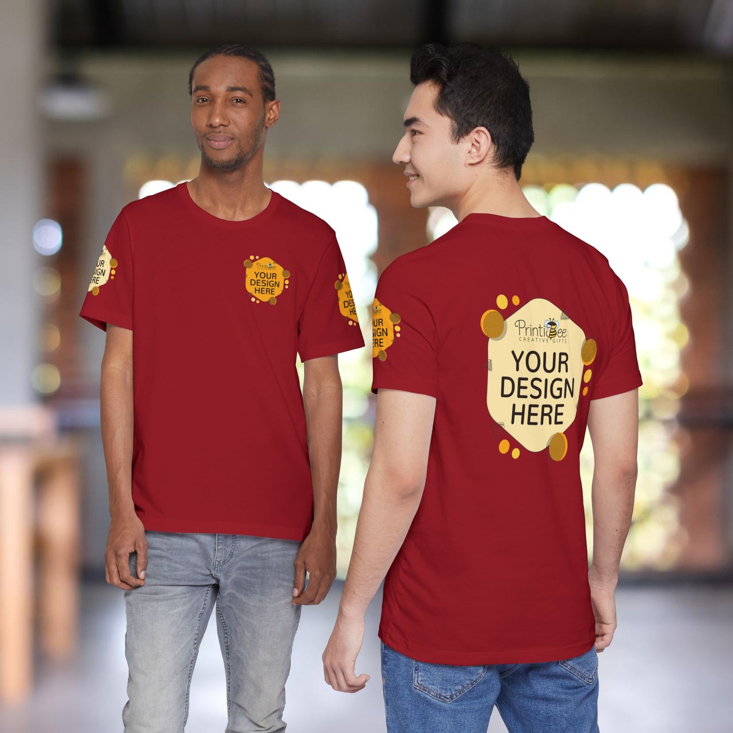 Custom Reds, Browns & Cream Tees for BELLA+CANVAS® 3001