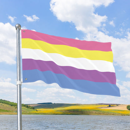 Bigender Pride Flag with Grommets