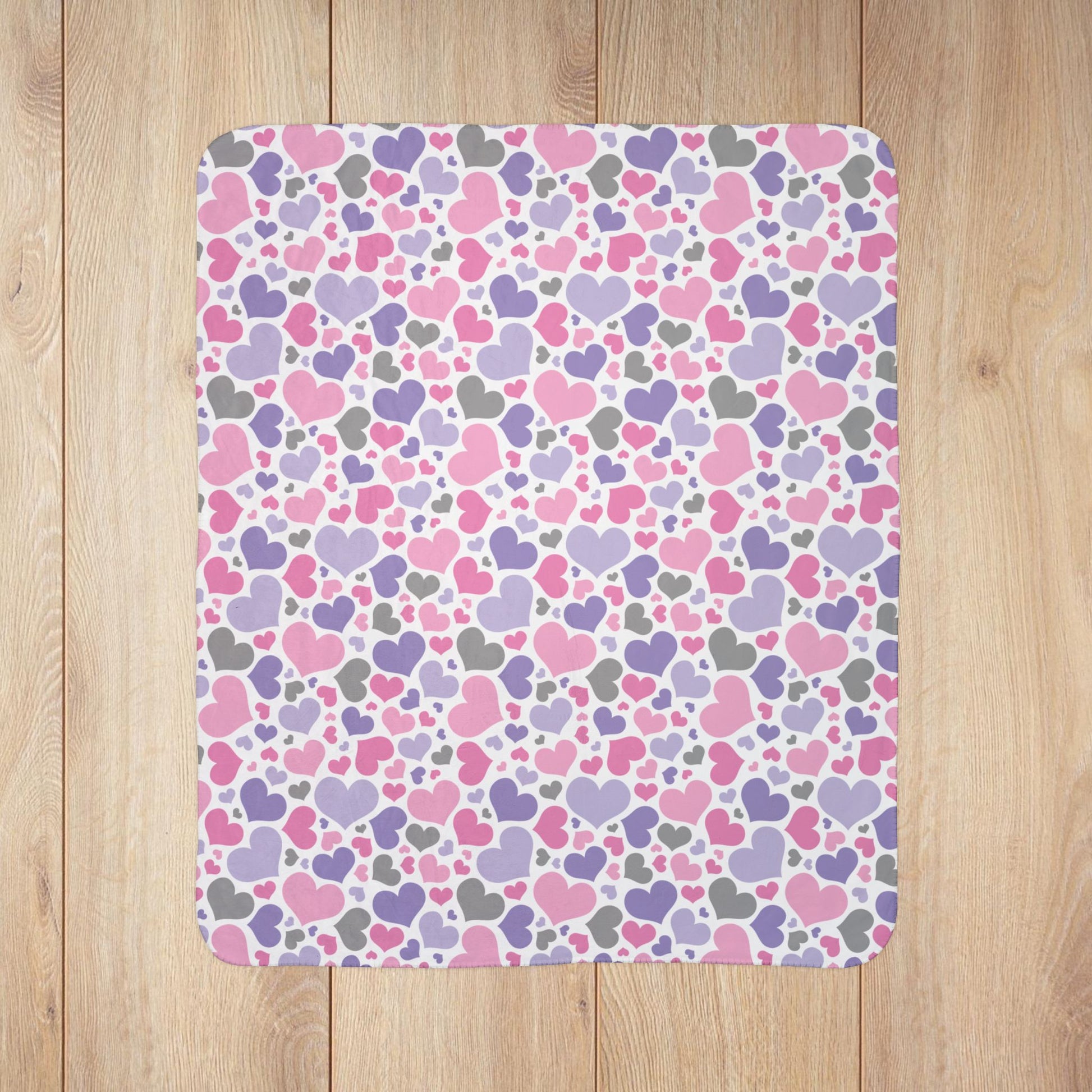 Cupiosexual Pride Valentine’s Day Hearts White Fleece Sherpa Blanket